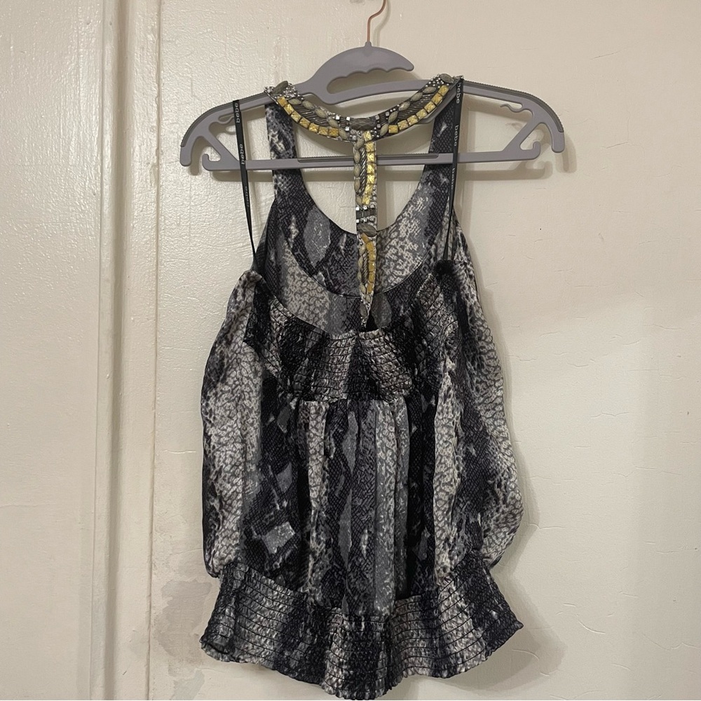 Bebe Snake Embellished Racerback Top - Picture 4 of 6